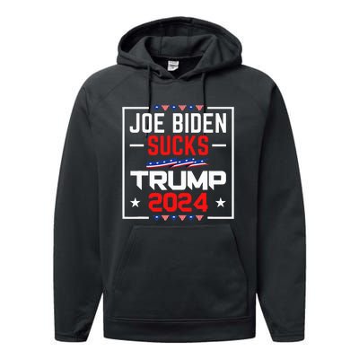 Joe Biden Sucks Trump 2024 For President Political Election Performance Fleece Hoodie