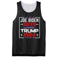 Joe Biden Sucks Trump 2024 For President Political Election Mesh Reversible Basketball Jersey Tank