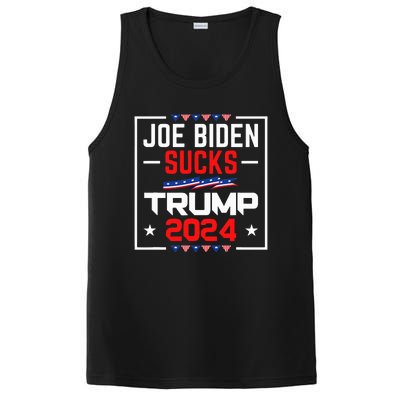 Joe Biden Sucks Trump 2024 For President Political Election PosiCharge Competitor Tank