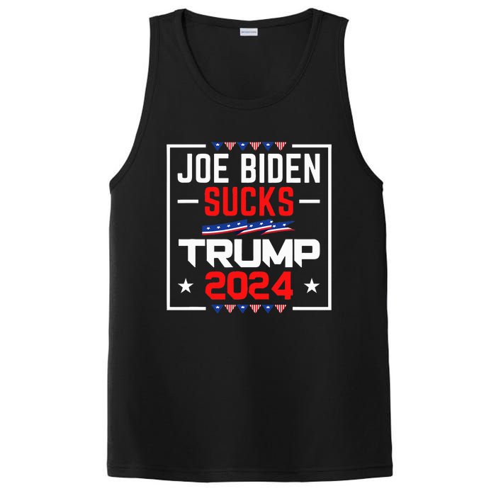 Joe Biden Sucks Trump 2024 For President Political Election PosiCharge Competitor Tank