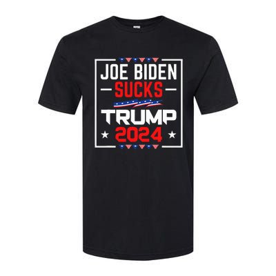 Joe Biden Sucks Trump 2024 For President Political Election Softstyle CVC T-Shirt