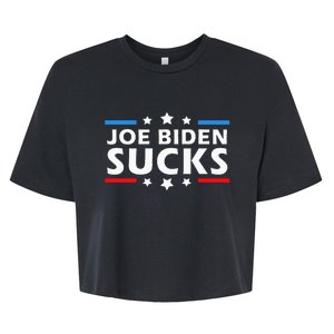 Joe Biden Sucks Funny Antibiden Election Bella+Canvas Jersey Crop Tee