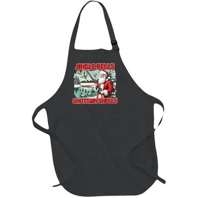 Jingle Bells Shotgun Shells Vintage Full-Length Apron With Pockets