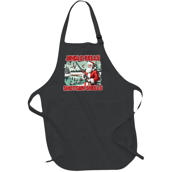 Jingle Bells Shotgun Shells Vintage Full-Length Apron With Pockets