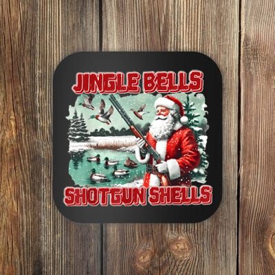 Jingle Bells Shotgun Shells Vintage Coaster