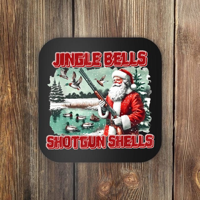 Jingle Bells Shotgun Shells Vintage Coaster