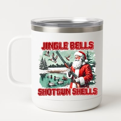 Jingle Bells Shotgun Shells Vintage 12 oz Stainless Steel Tumbler Cup