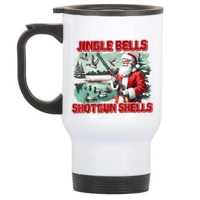 Jingle Bells Shotgun Shells Vintage Stainless Steel Travel Mug