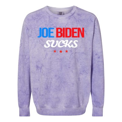 Joe Biden Sucks Funny Anti Joe Biden Colorblast Crewneck Sweatshirt