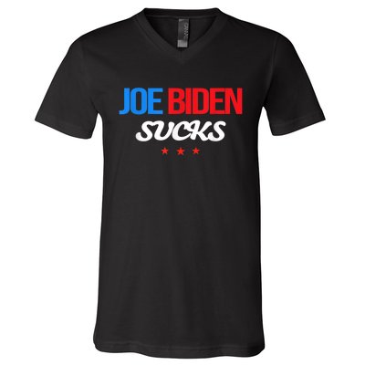 Joe Biden Sucks Funny Anti Joe Biden V-Neck T-Shirt