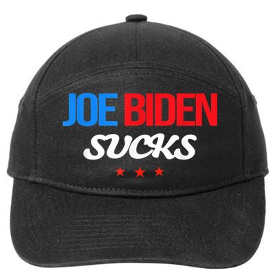 Joe Biden Sucks Funny Anti Joe Biden 7-Panel Snapback Hat