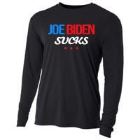 Joe Biden Sucks Funny Anti Joe Biden Cooling Performance Long Sleeve Crew