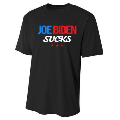 Joe Biden Sucks Funny Anti Joe Biden Performance Sprint T-Shirt