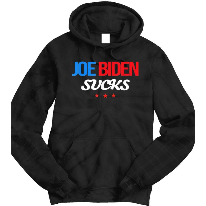 Joe Biden Sucks Funny Anti Joe Biden Tie Dye Hoodie