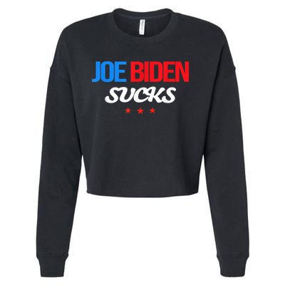 Joe Biden Sucks Funny Anti Joe Biden Cropped Pullover Crew