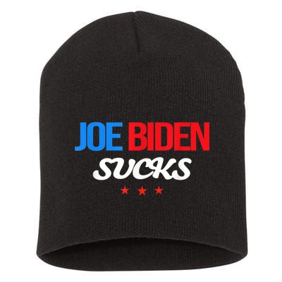 Joe Biden Sucks Funny Anti Joe Biden Short Acrylic Beanie