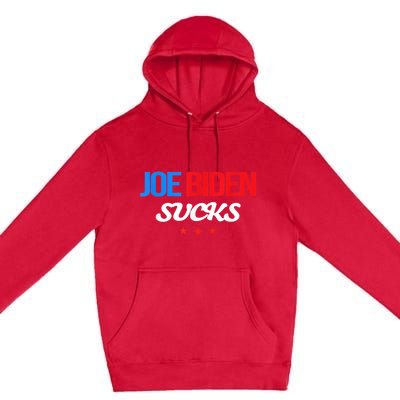 Joe Biden Sucks Funny Anti Joe Biden Premium Pullover Hoodie