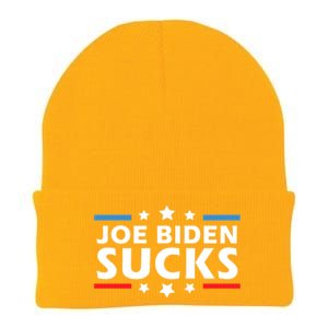 Joe Biden Sucks Funny Antibiden Election Political Gift Knit Cap Winter Beanie