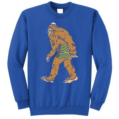 Jewish Bigfoot Sasquatch Carry Menorah Funny Hanukkah Gift  Sweatshirt