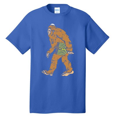 Jewish Bigfoot Sasquatch Carry Menorah Funny Hanukkah Gift  Tall T-Shirt