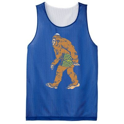 Jewish Bigfoot Sasquatch Carry Menorah Funny Hanukkah Gift  Mesh Reversible Basketball Jersey Tank