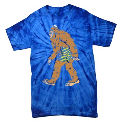 Jewish Bigfoot Sasquatch Carry Menorah Funny Hanukkah Gift  Tie-Dye T-Shirt