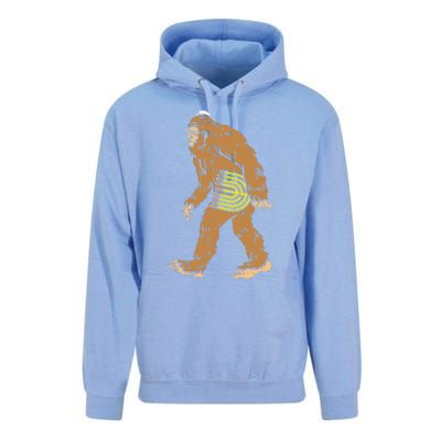 Jewish Bigfoot Sasquatch Carry Menorah Funny Hanukkah Gift  Unisex Surf Hoodie