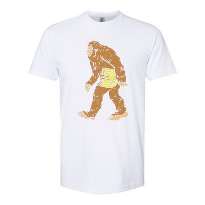 Jewish Bigfoot Sasquatch Carry Menorah Funny Hanukkah Gift  Softstyle CVC T-Shirt