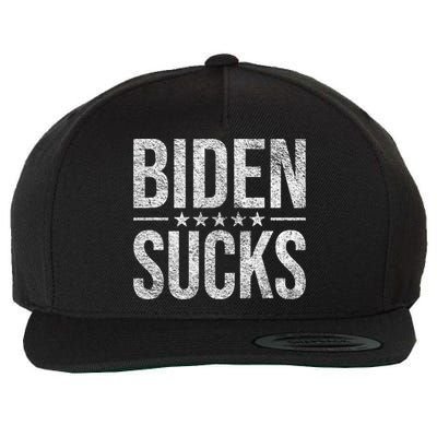 JOE BIDEN SUCKS ANTI BIDEN Biden Suck Wool Snapback Cap