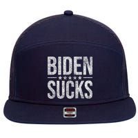JOE BIDEN SUCKS ANTI BIDEN Biden Suck 7 Panel Mesh Trucker Snapback Hat