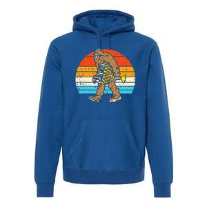 Jewish Bigfoot Sasquatch Menorah Hanukkah Chanukah PJs  Premium Hoodie