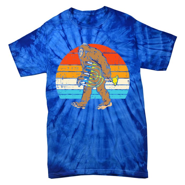 Jewish Bigfoot Sasquatch Menorah Hanukkah Chanukah PJs  Tie-Dye T-Shirt