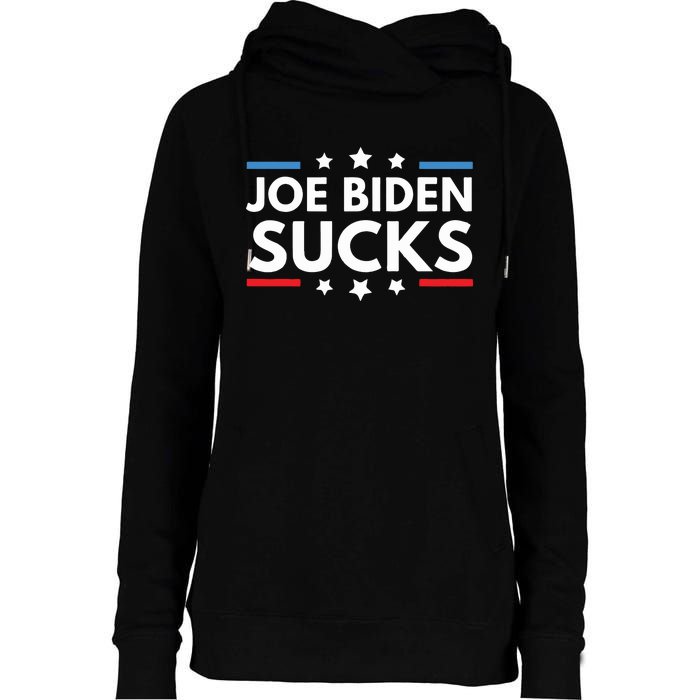 Joe Biden Sucks Funny Antibiden Election Political Womens Funnel Neck Pullover Hood