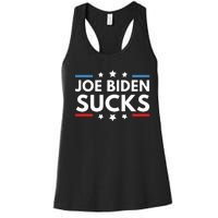 Joe Biden Sucks Funny Antibiden Election Political Women's Racerback Tank