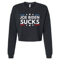 Joe Biden Sucks Funny Antibiden Election Political Cropped Pullover Crew