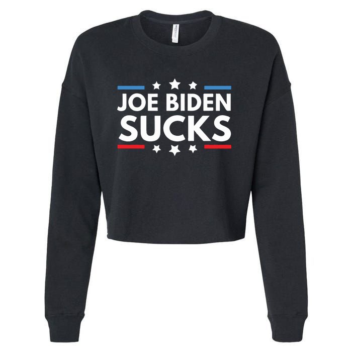 Joe Biden Sucks Funny Antibiden Election Political Cropped Pullover Crew