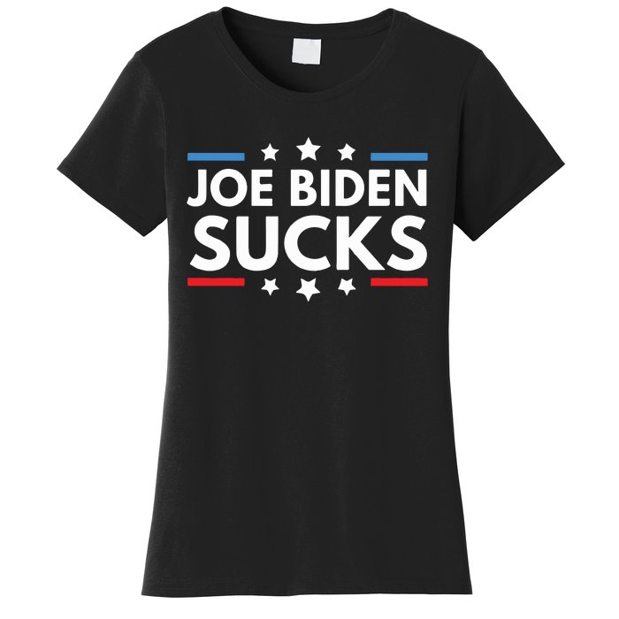 Joe Biden Sucks Funny Antibiden Election Political Women's T-Shirt