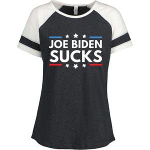 Joe Biden Sucks Funny Antibiden Election Political Enza Ladies Jersey Colorblock Tee