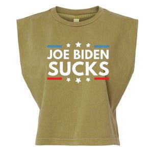 Joe Biden Sucks Funny Antibiden Election Political Garment-Dyed Women's Muscle Tee