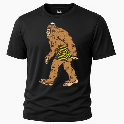 Jewish Bigfoot Sasquatch Carry Menorah Funny Hanukkah Gift  Cooling Performance Crew T-Shirt