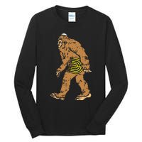 Jewish Bigfoot Sasquatch Carry Menorah Funny Hanukkah Gift  Tall Long Sleeve T-Shirt