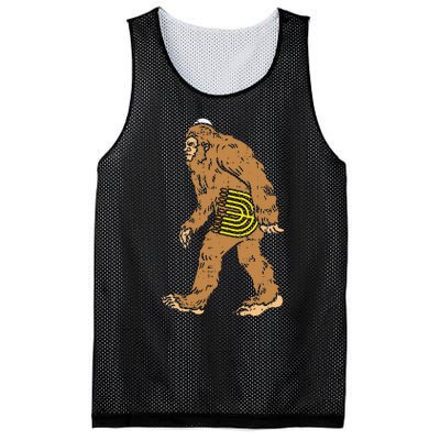 Jewish Bigfoot Sasquatch Carry Menorah Funny Hanukkah Gift  Mesh Reversible Basketball Jersey Tank