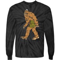 Jewish Bigfoot Sasquatch Carry Menorah Funny Hanukkah Gift  Tie-Dye Long Sleeve Shirt