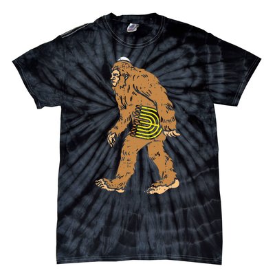 Jewish Bigfoot Sasquatch Carry Menorah Funny Hanukkah Gift  Tie-Dye T-Shirt