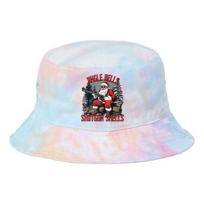 Jingle Bells Shotgun Shells Funny Santa Bruh Gun Tie Dye Newport Bucket Hat