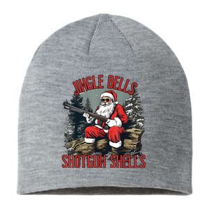 Jingle Bells Shotgun Shells Funny Santa Bruh Gun Sustainable Beanie