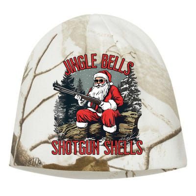 Jingle Bells Shotgun Shells Funny Santa Bruh Gun Kati - Camo Knit Beanie