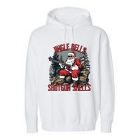 Jingle Bells Shotgun Shells Funny Santa Bruh Gun Garment-Dyed Fleece Hoodie