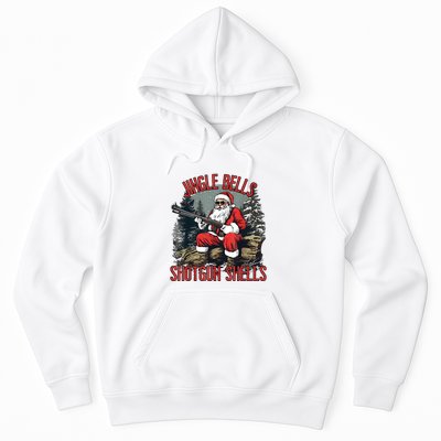 Jingle Bells Shotgun Shells Funny Santa Bruh Gun Hoodie