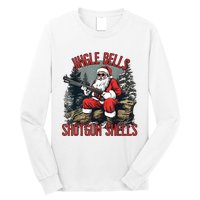 Jingle Bells Shotgun Shells Funny Santa Bruh Gun Long Sleeve Shirt